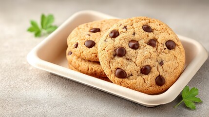Delicious Homemade Chocolate Chip Cookies in a Bowl