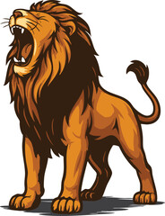 The lion roared vector illustration