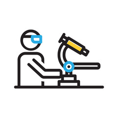Vector multi color icon for Research