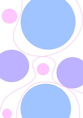 Pattern wallpaper decorative simplen with circle element pastel color