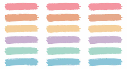 Pastel Brush Stroke Set: Watercolor Texture Design Elements
