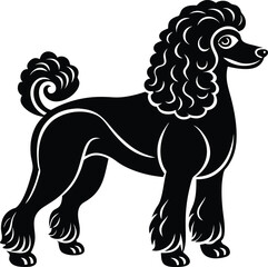Dog Poodle Silhouette Vector Clipart Illustration png icon