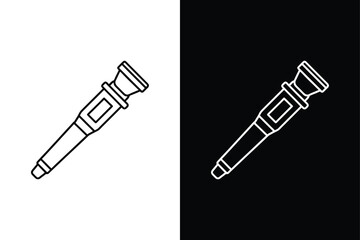 Naklejka premium Otoscope Line Icon. Editable Vector for Healthcare, ENT, and Diagnostics