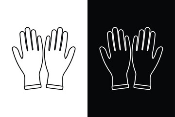 Fototapeta premium Editable Protective Gloves Icon. Ideal for Medical, Safety, and UI Design
