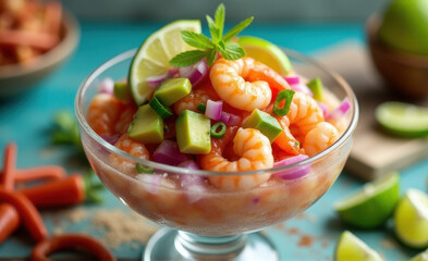 ceviche citrus marinated shrimps