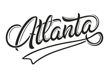 Atlanta Swirl Script Text Vector Design