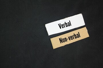 Paper with the words Verbal and Non-verbal.