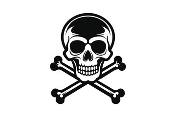 skull and crossbones isolated on white background