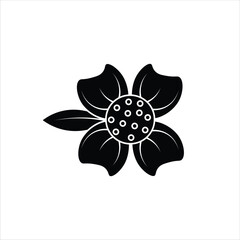 Mesua Ferra Flower Silhouette Icon