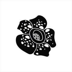 Rafflesia Arnoldi Flower Silhouette Icon