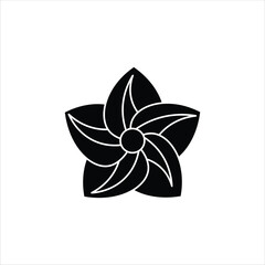 Frangipani Flower Silhouette Icon