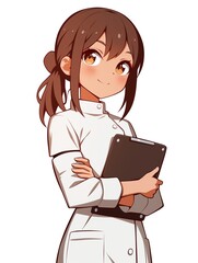 アニメ調の美少女の切り抜き用素材