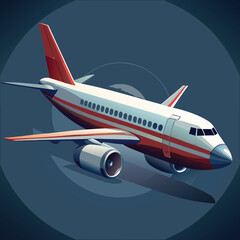 Commercial Jet Airliner Realistic Aviation Art