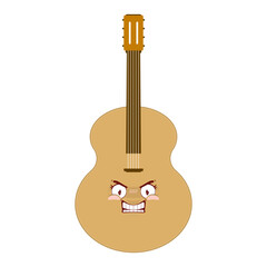 Fototapeta premium guitar angry face cartoon cute