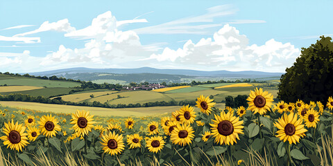 field of sunflowers
