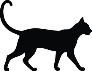 Cat Silhouette Vector Clipart Illustration png icon