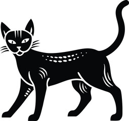 Cat Silhouette Vector Clipart Illustration png icon