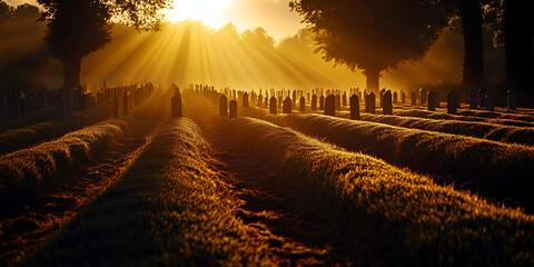 sunrise over the field