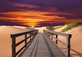 Fototapeta premium sunset on the beach