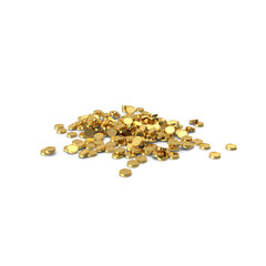 Pile of Gold Coins Isolated on Transparent Background
