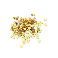Pile of Gold Coins Isolated on Transparent Background