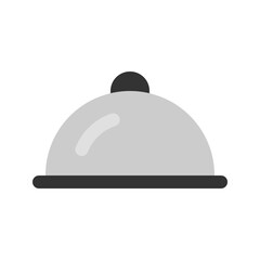 Dish cloche icon. Suits restaurant or dining designs.