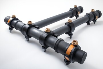 Industrial pipe fittings and piping system for manufacturing