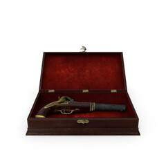 Antique Pistol isolated on transparent background