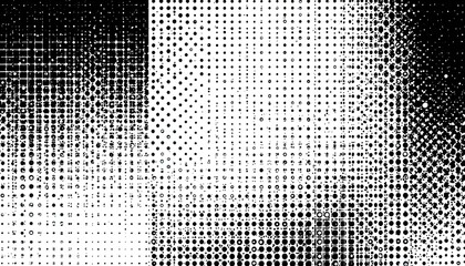 Set of Black Halftone Dots Backgrounds