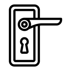 doorknob line icon