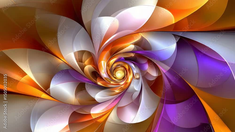 Poster intricate spiral design featuring flowing patterns and dynamic movement creating a visual masterpiec