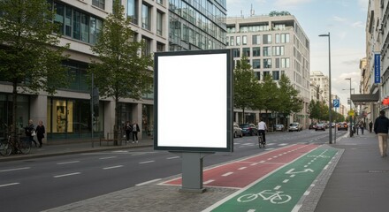 Blank Outdoor JCDecaux Billboard in Urban Setting