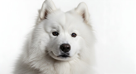 portrait of a white dog