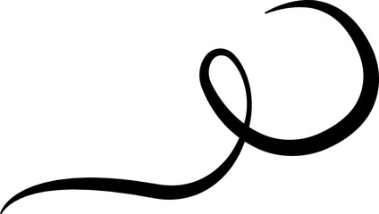 Swirl ornament icon in line. isolated on transparent background