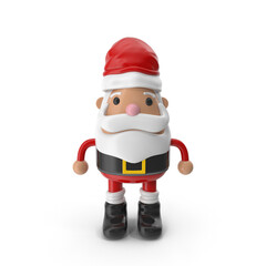 Cartoon Santa Claus Character isolated on transparent background