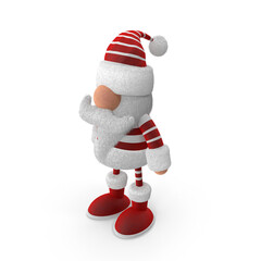  Cartoon Santa Claus isolated on transparent background