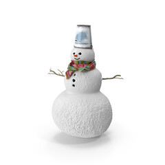 Christmas Snowman isolated on transparent background