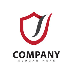 Simple Modern Shield Logo Template Illustration Design