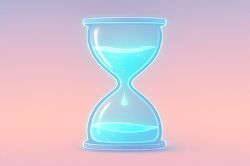 Time Flows: Water Hourglass Symbolizes Passing Moments