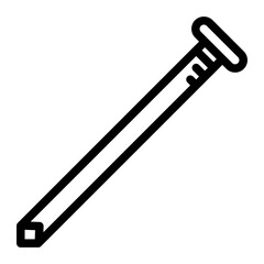 Iron Nail Icon in Outline Style. Line Art