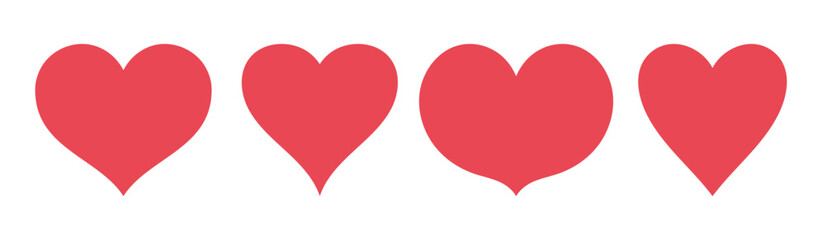 set Heart Valentine vector