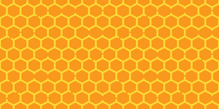 honeycomb seamless pattern vector honey bee scarf isolated cartoon tile wallpaper repeat background illustration doodle textile gift wrapping paper design
