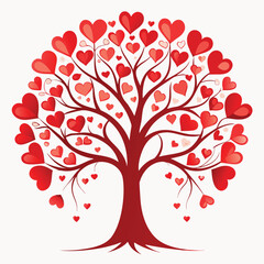 Obraz premium tree with hearts