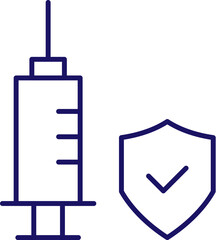 Syringe Thin Icon for Web Sites, Books, Cards, Apps