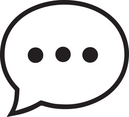 speech bubble linear icon black vector illustration