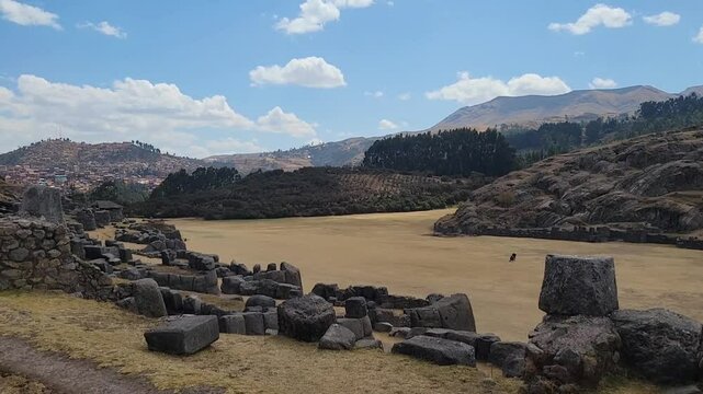 Ancient Stone Fortress of Sacsayhuam&aacute;n in Cusco, Peru