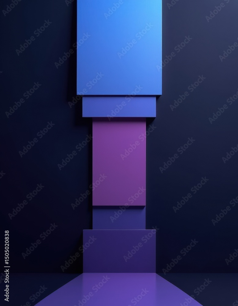Poster minimalist gradient rectangle sequence sliding for a vibrant vj backdrop