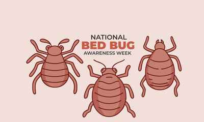 Obraz premium National Bed Bug Awareness Week. Bed Bug concept Background, Bug illustration.