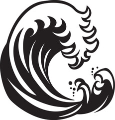 vector icon of a wave, vector illustration