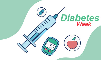 Diabetes Week. Diabetes concept illustration background.